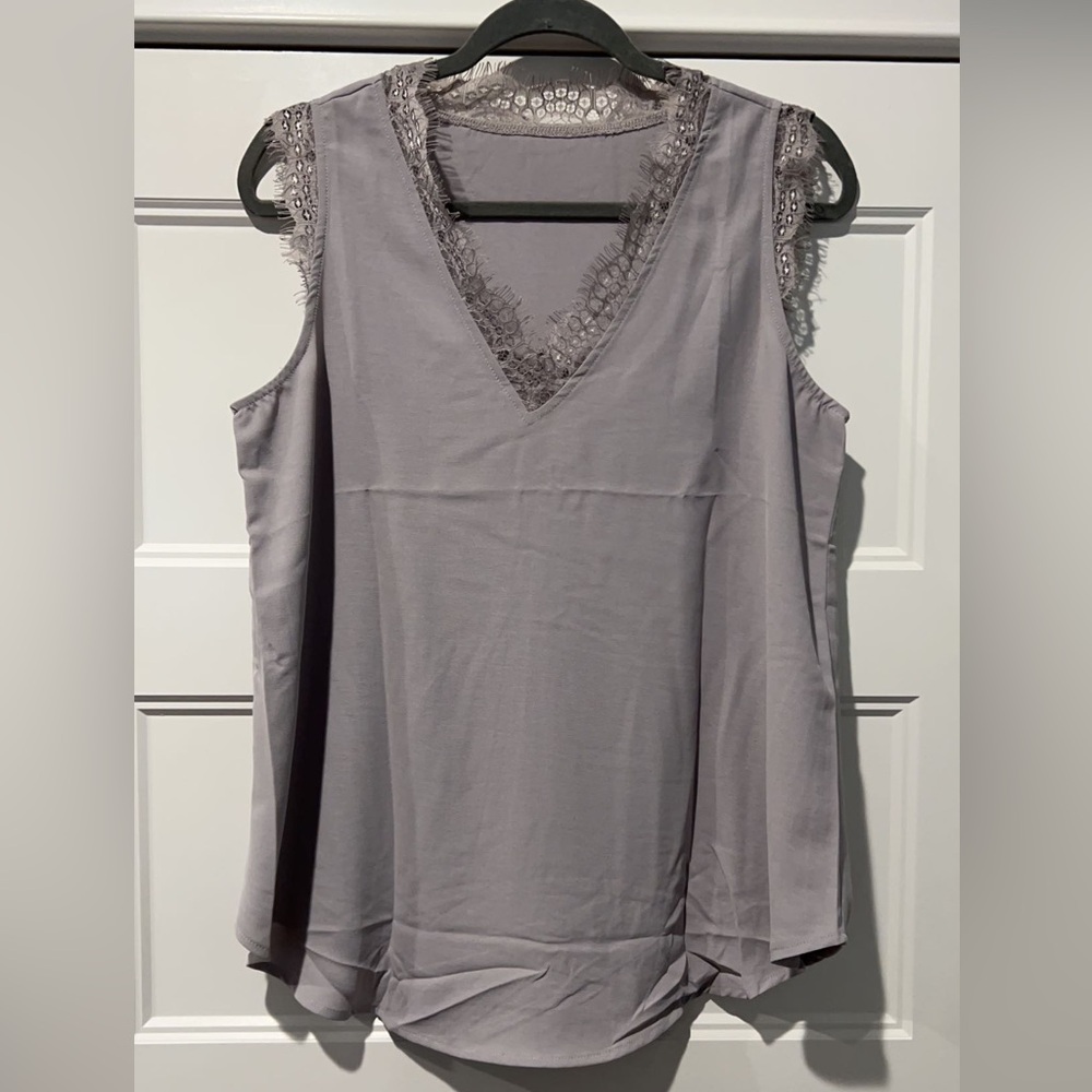 Sleeveless Lace Blouse